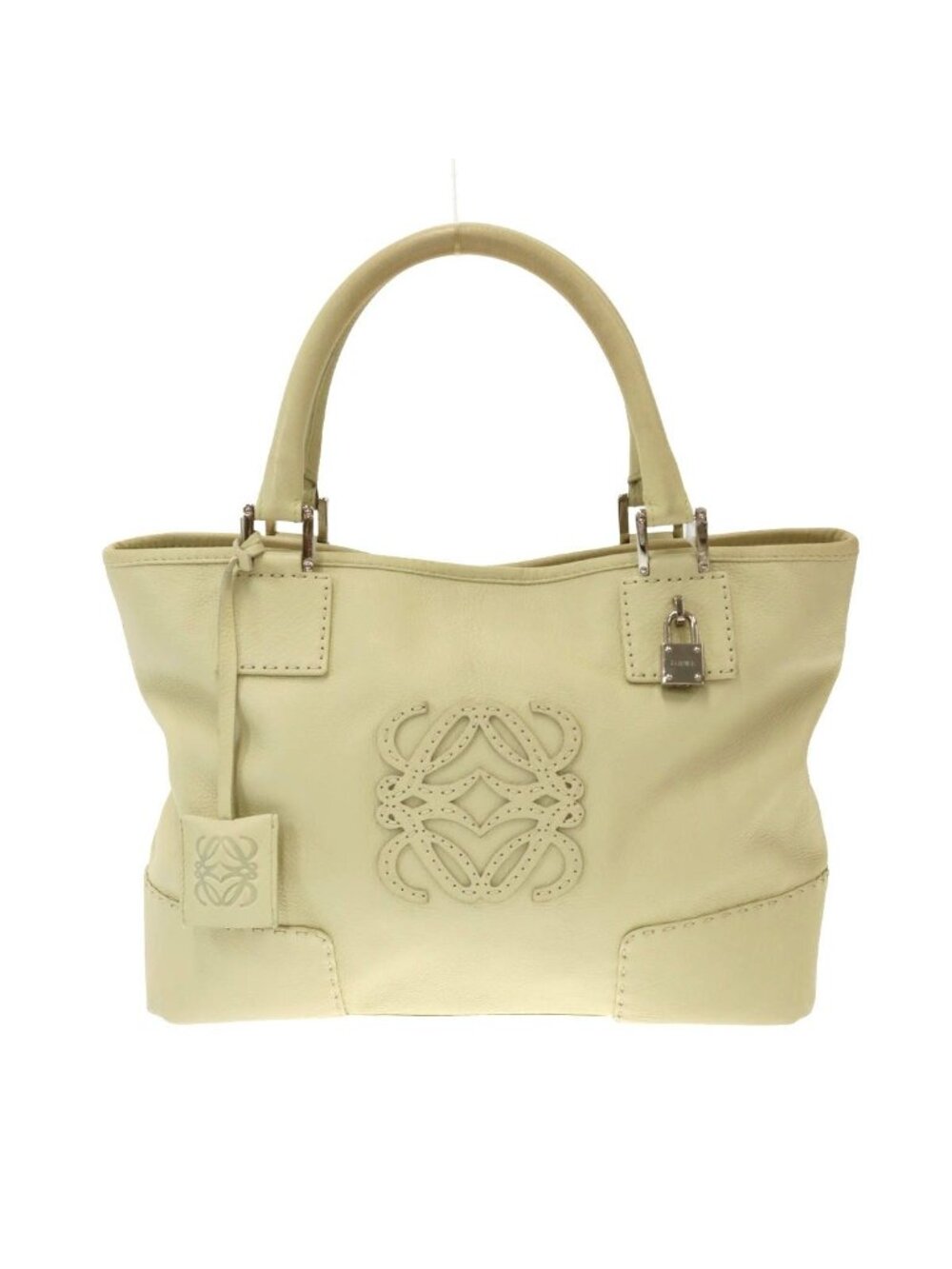 Loewe Fusta Anagram Leather Tote Bag Yellow